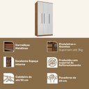 Ver imagem 5 de Guarda-Roupa Solteiro Jade 3 Portas 2 Gavetas Yescasa