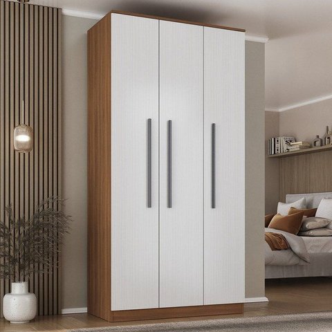 Guarda-Roupa Solteiro Jade 3 Portas 2 Gavetas Espresso Móveis