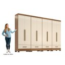 Ver imagem 4 de Quarto Modulado 4 Peças 8 Portas 4 Gavetas Smart Plus