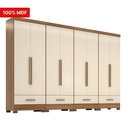 Ver imagem 5 de Quarto Modulado 100% MDF 4 Peças 8 Portas 4 Gavetas Smart Plus Bege/Cinamomo/Offwhite