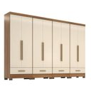 Ver imagem 3 de Quarto Modulado 100% MDF 4 Peças 8 Portas 4 Gavetas Smart Plus Bege/Cinamomo/Offwhite