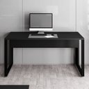 Ver imagem 4 de Mesa Plataforma Individual com Caixa de Tomadas Pés Metal 120cm Industrial Executive Preto