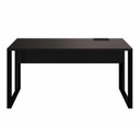Ver imagem 5 de Mesa Plataforma Individual com Caixa de Tomadas Pés Metal 120cm Industrial Executive Preto