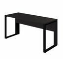 Ver imagem 2 de Mesa Plataforma Individual com Caixa de Tomadas Pés Metal 120cm Industrial Executive Preto