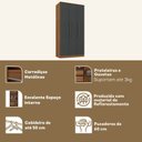Ver imagem 5 de Guarda-Roupa Solteiro Jade 3 Portas 2 Gavetas Yescasa