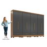 Quarto Modulado 100% MDF 4 Peças 8 Portas 4 Gavetas Smart Plus - 4