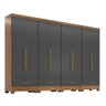 Quarto Modulado 4 Peças 8 Portas 4 Gavetas Smart Plus - 3