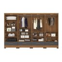 Ver mais imagens de Quarto Modulado 100% MDF 4 Peças 8 Portas 4 Gavetas Smart Plus