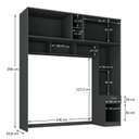 Ver imagem 4 de Guarda-Roupa Casal Jaspe Ponte 4 Portas 1 Gaveta Espresso Móveis