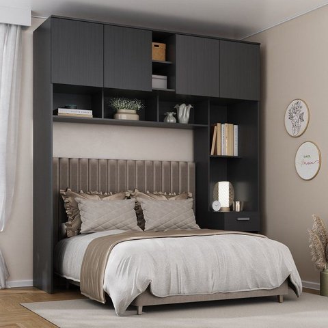 Guarda-Roupa Casal Jaspe Ponte 4 Portas 1 Gaveta Espresso Móveis