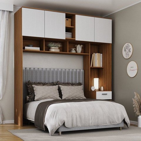 Guarda-Roupa Casal Jaspe Ponte 4 Portas 1 Gaveta Espresso Móveis