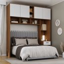Ver imagem 1 de Guarda-Roupa Casal Jaspe Ponte 4 Portas 1 Gaveta Yescasa