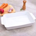 Ver imagem 6 de Kit 6 Refratários 23,5x15x5cm Travessa Porcelana Branca com Alça Funda Lyor Basic