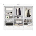 Ver imagem 7 de Quarto Modulado 100% MDF 3 Peças 6 Portas 3 Gavetas Smart Plus Branco