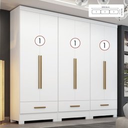 Quarto Modulado 3 Peças 6 Portas 3 Gavetas Smart Plus - 2