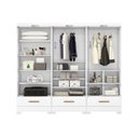 Ver mais imagens de Quarto Modulado 100% MDF 3 Peças 6 Portas 3 Gavetas Smart Plus Branco