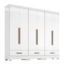 Ver imagem 3 de Quarto Modulado 100% MDF 3 Peças 6 Portas 3 Gavetas Smart Plus Branco