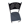 Kit 2 Cadeiras Preta para Cozinha Jantar Metal Tubular Almofadada Medcombo - 5