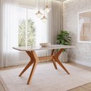 Ver imagem 1 de Mesa de Jantar Retangular 6 Lugares 160x80cm Salgueiro CabeCasa MadeiraOriginals