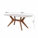 Ver imagem 3 de Mesa de Jantar Retangular 6 Lugares 180x90cm Salgueiro CabeCasa MadeiraOriginals
