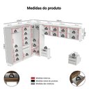 Ver imagem 3 de Quarto Completo de Canto Casal 610 cm com Mesa de Cabeceira Rustic/Crema Neo Madesa