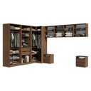 Ver imagem 5 de Quarto Completo de Canto Casal 610 cm com Mesa de Cabeceira Rustic/Crema Neo Madesa