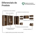Ver imagem 4 de Quarto Completo de Canto Casal 610 cm com Mesa de Cabeceira Rustic/Crema Neo Madesa