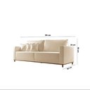 Ver imagem 7 de Sofá Djon 02 Módulos de 90cm B20cm Meu Sofá Online A294 Linho Creme