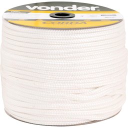 Corda Multifilamento Trançada 4,0mm 3,0kg 360 Metros Branca - 1