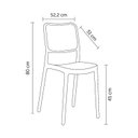 Ver imagem 3 de Cadeira para Sala de Jantar Lia Branco/Caramelo