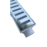 Ralo Linear 6x50 modelo Grelha Inox Polida Desenho Reto Coletor Branco - Ficone Reis - 2