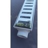 Ralo Linear 6x50 modelo Grelha Inox Polida Desenho Reto Coletor Branco - Ficone Reis - 7