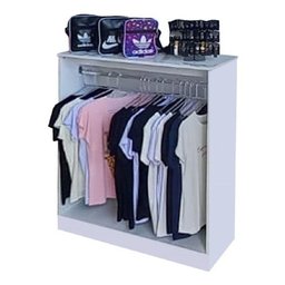 Expositor de Roupas Provador Arara Magia 9 Peças Branco - 11