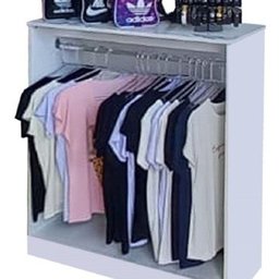 Expositor de Roupas Provador Arara Magia 9 Peças Branco - 6