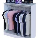 Ver imagem 6 de Expositor de Roupas Provador Arara Magia 9 Peças Branco