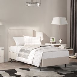 Conjunto Cama Solteiro One e Cabeceira Veludo Pés Madeira - 1