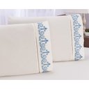 Ver imagem 3 de Jogo de Lençol Queen em Promoção Atena Palha com Azul 4pçs