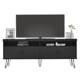 Conjunto Sala de Estar Rack para Tv até 60 Pol com Mesa de Centro Retangular e Bar com Espelho Drink - 8