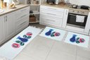 Ver imagem 1 de Jogo Passadeira Cozinha Kit 3 Peças Mexicano Pintado a Mão Vasos e Flores