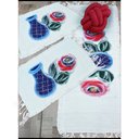 Ver imagem 4 de Jogo Passadeira Cozinha Kit 3 Peças Mexicano Pintado a Mão Vasos e Flores