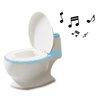 Penico Privadinha Infantil Vaso Sanitário Troninho Redutor Assento Som de Descarga Flush Azul - Baby - 1