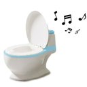 Ver imagem 1 de Penico Privadinha Infantil Vaso Sanitário Troninho Redutor Assento Som de Descarga Flush Azul - Baby