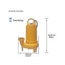 Ver imagem 2 de Bomba Submersível Drenagem Esgoto Tsbe-850N 3 Cv Trifásico Motor Weg IP68 220V Thebe Ebara