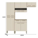 Ver imagem 2 de Armário de Cozinha Completa Mdf 12 Portas com Balcão London Plus - Freijó-soft