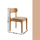 Ver imagem 4 de Conjunto de Mesa Jantar Bellini Tampo 180cm Laqueado Canto Moeda 6 Cadeiras Off White Milano/Imbuia Natural/Cinamomo Imbuia/Laqueado Bege Marrom