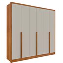 Ver imagem 1 de Guarda Roupa Fortuna Casal 6 Portas 6 Gavetas Tcil Cor Cinamomo Off White