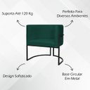 Ver mais imagens de Poltrona Decorativa para Recepção Luna Suede Base de Ferro Preto