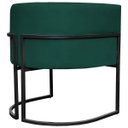 Ver imagem 5 de Poltrona Decorativa para Recepção Luna Suede Base de Ferro Preto