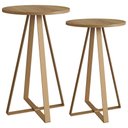 Ver imagem 1 de Conjunto 2 Mesas Laterais Sala Estar 27958 Hanover Dourado Artesano