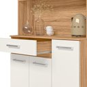 Ver imagem 6 de Armário de Cozinha Pequeno 5 Portas 1 Gaveta 91cm Freijó Off White Cristal Magazin90 Nicioli